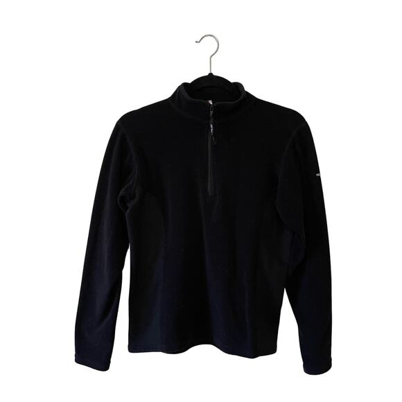 The North Face M/M fitted long sleeve pullover sweater fleece polyester black - Picture 1 of 8